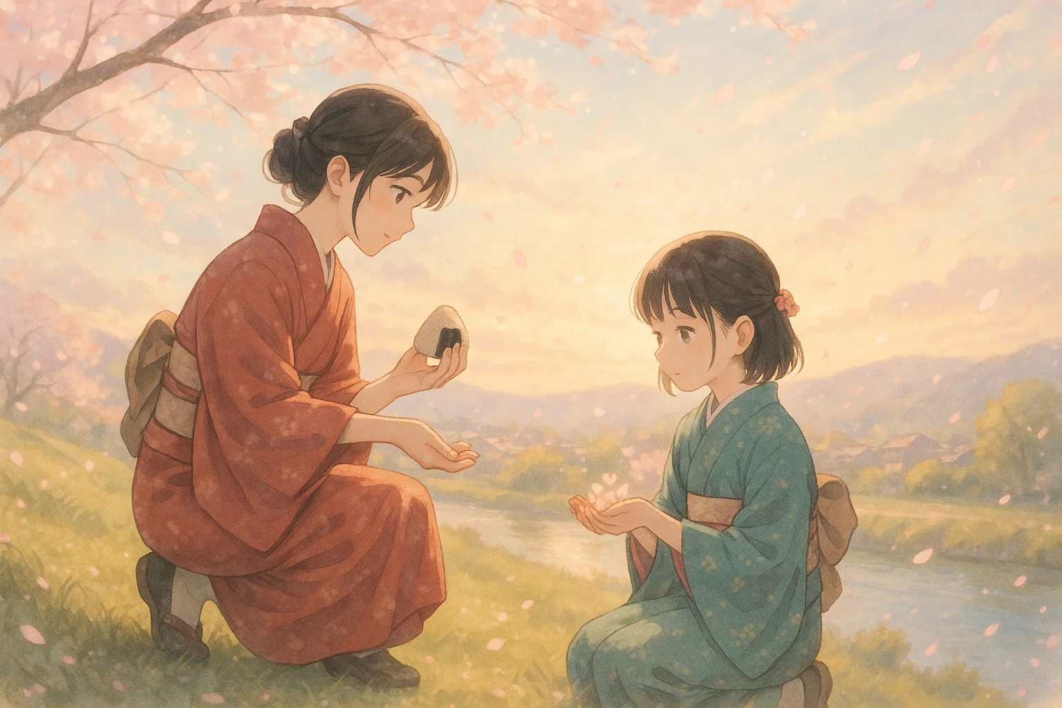 大正姉妹 花見